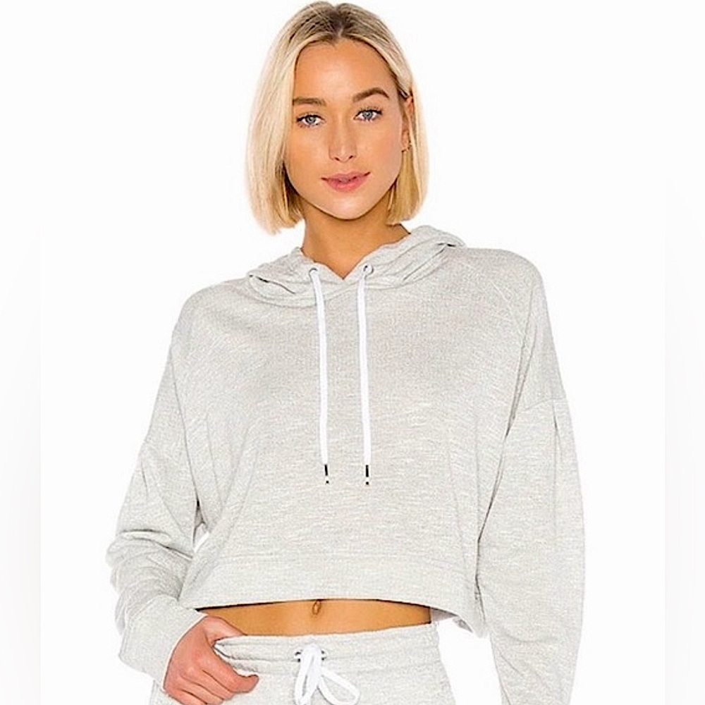 Alala Women's Gray Cropped Hoodie
